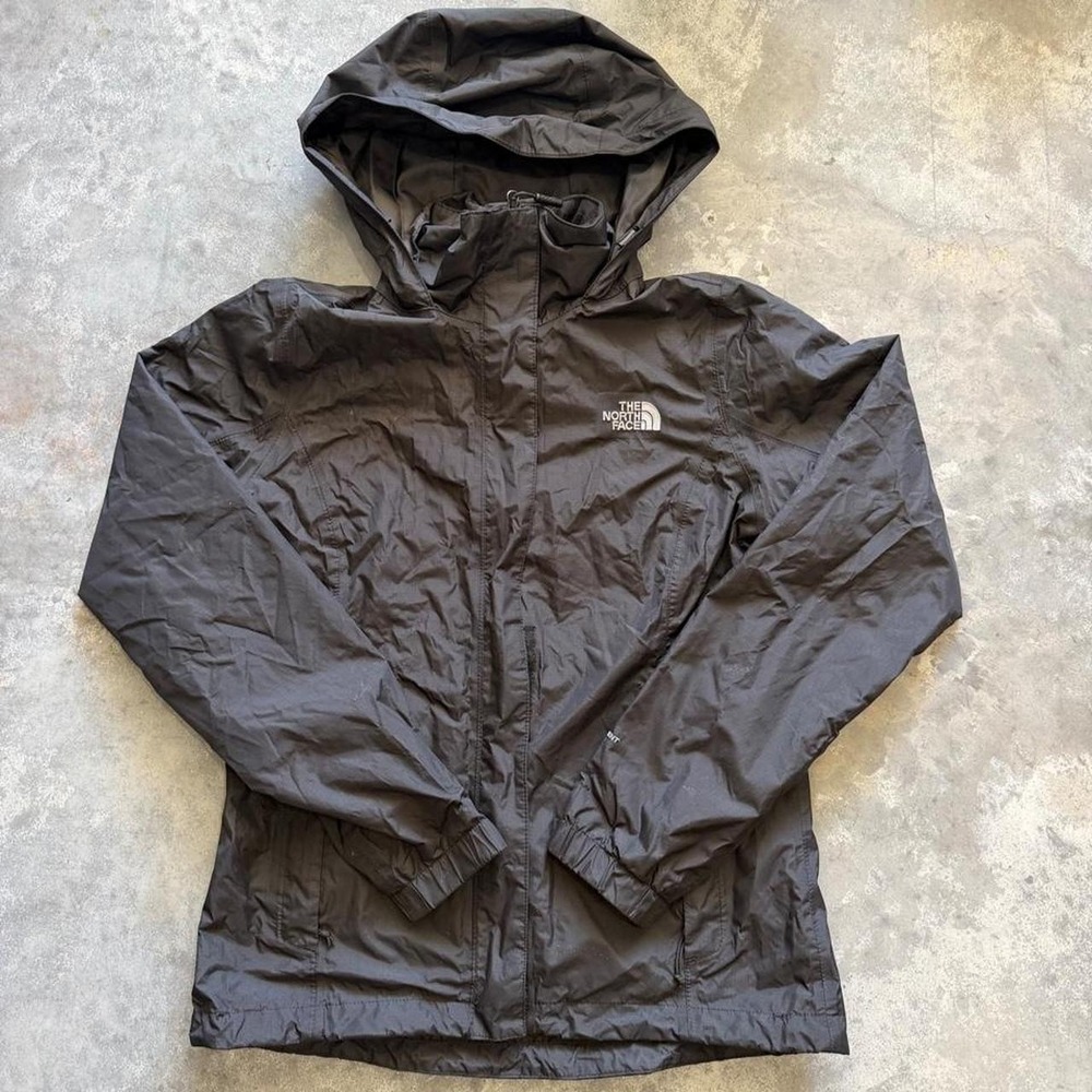 The North Face DryVent Waterproof Rain Jacket Women Small S Black Hooded Shell